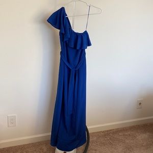 Banana Republic Petite One Shoulder Maxi Dress